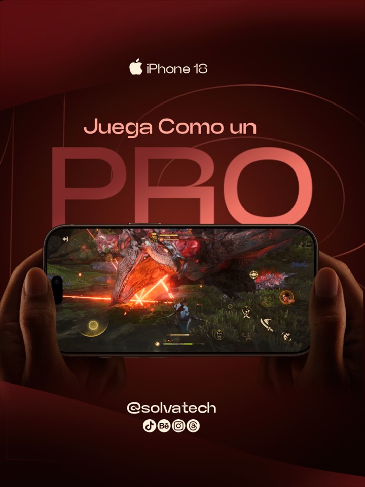 Campaña de SolvaTech con un iPhone 18 para videojuegos