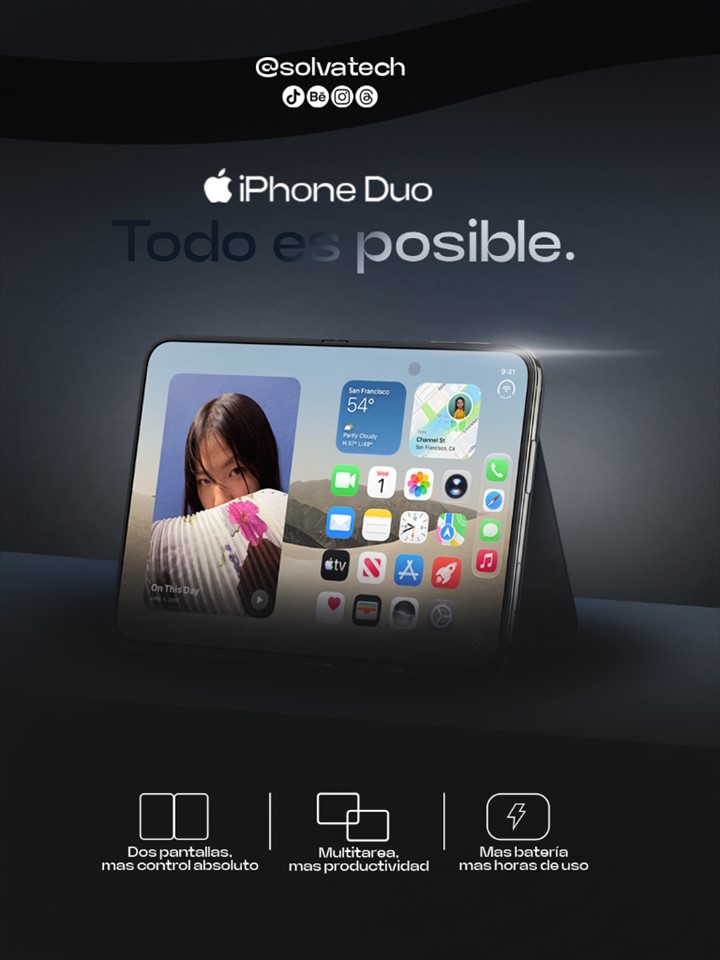Anuncio de SolvaTech sobre las funciones multitarea del iPhone Duo